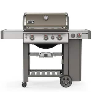Genesis II E-330 3-Burner Liquid Propane Gas Grill in Smoke with Built-In Thermometer and Side Burner