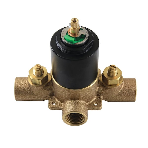 Kingston Brass Pressure Balanced Tub and Shower Valve, with Stops in Matte Black