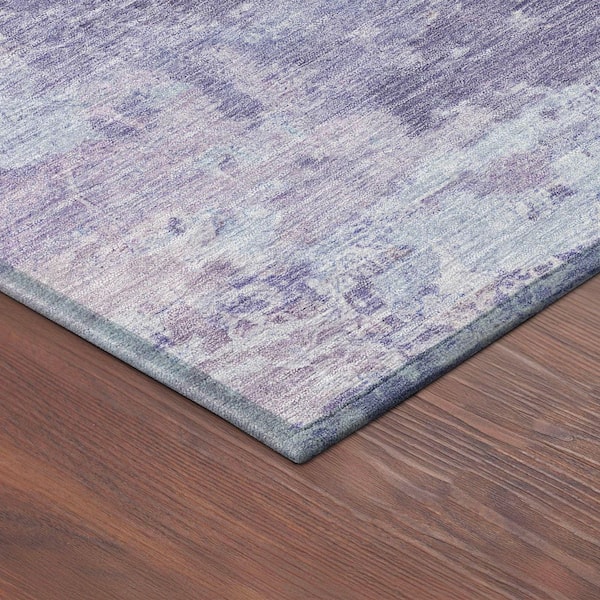 Chantille Machine Washable Indoor/Outdoor Abstract ACN2364 Plum 8 ft. x 10 ft. Area Rug