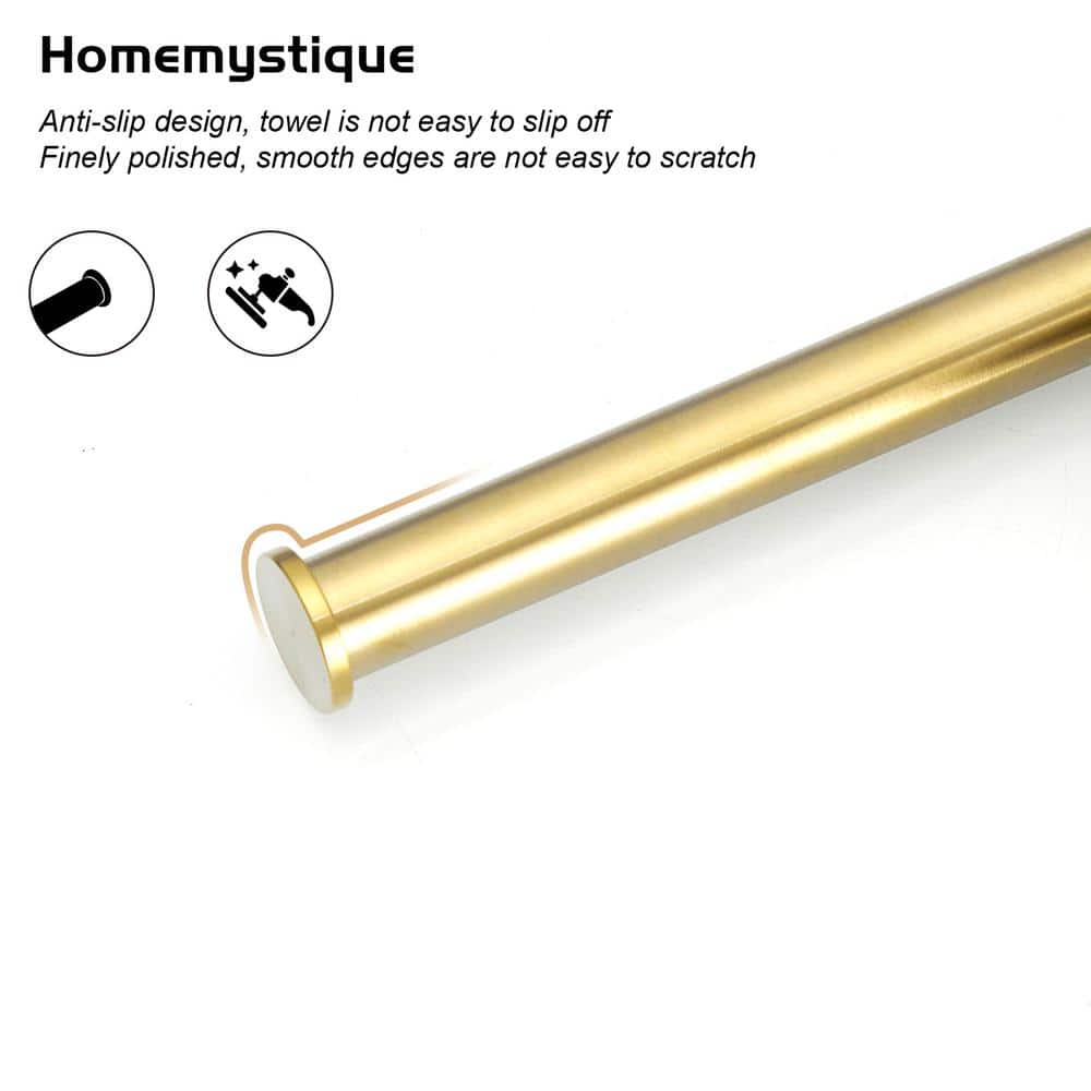 Brushed Gold Stainless Steel 4-Piece Bathroom Hardware Set