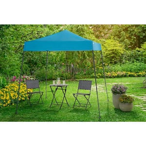 6.5 ft. x 6.5 ft. Steel Blue Instant Canopy Pop-Up Tent