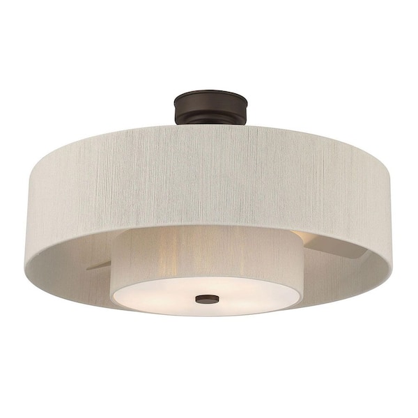 Brookside 30 in. Matte Bronze Fandelier Ceiling Fan with LED Light Kit and Handheld Remote
