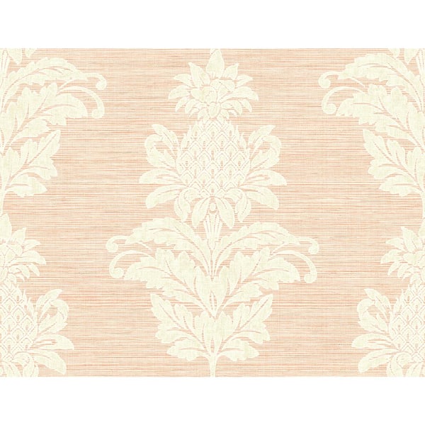 Pineapple Grove Pink Damask Paper Strippable Roll (Covers 60.8 sq. ft.)