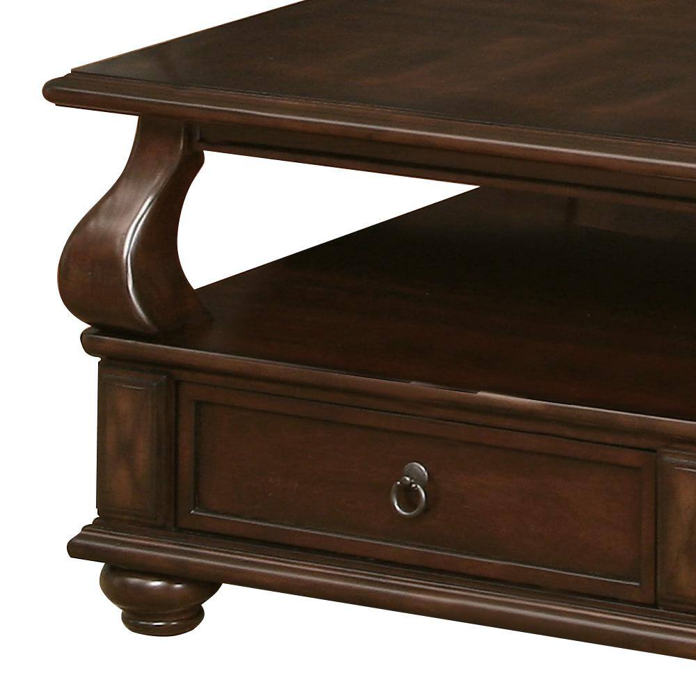 Amado Classic Walnut Rectangular Coffee Table with Storage