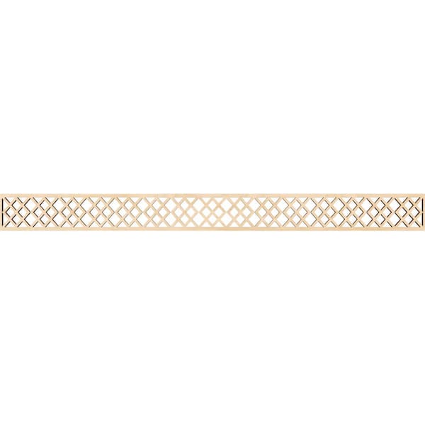 Ekena Millwork Hadley Fretwork 0.375 in. D x 46.375 in. W x 4 in. L Birch Wood Panel Moulding