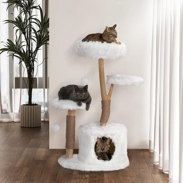 White sale cat tree