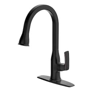 Cardania Single Handle Pull Down Sprayer Kitchen Faucet in Oil Rubbed Bronze
