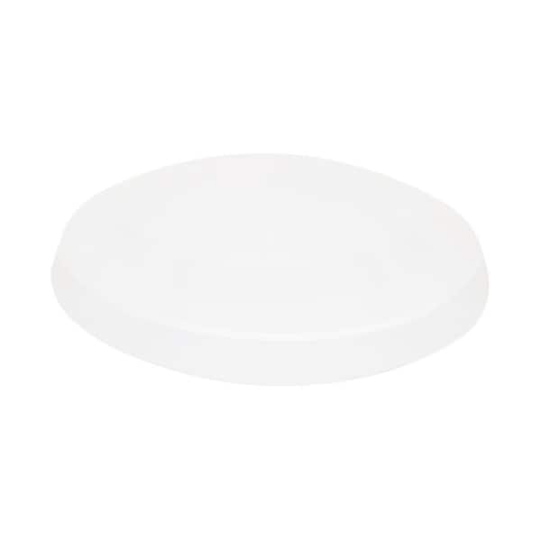 E ENERGETIC LIGHTING 13 in White Round LED Flush Mount With plastic Shade and No Bulbs Included 1 Pack