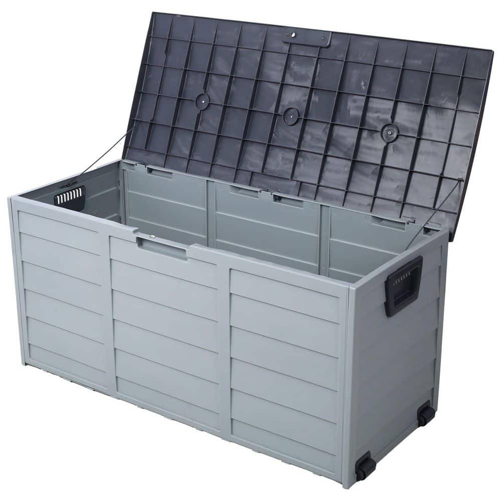 Ami 75 Gallon Resin Deck Box with Wheels, Waterproof Outdoor Storage for Patio Cushions, Garden Tools and Pool Toys price history on PriceWatchPro