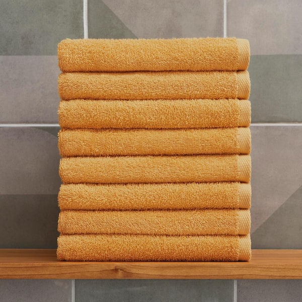 Cotton 8-Piece Cornbread Hand Bath Towel Set