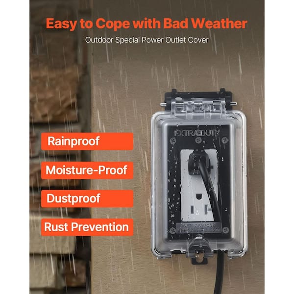 Golden ｜ (GUP01873 P001874 11569) SKYSHALO Outdoor Outlet Cover 1-Gang Weatherproof Electrical