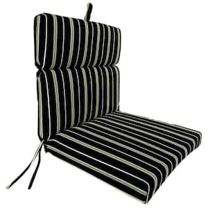 22 in. L x 44 in. W x 4 in. T Outdoor Chair Cushion in Platt Ink