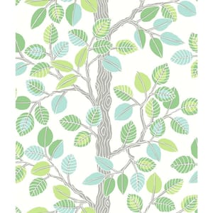 34 sq. ft. Forest Leaves Premium Peel and Stick Wallpaper