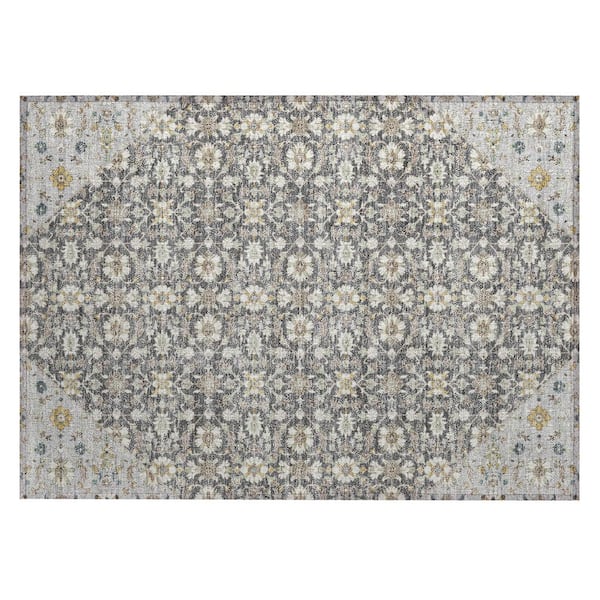 Chantille Machine Washable Indoor/Outdoor Abstract ACN3046 Gray 2 ft. x 3 ft. Accent Rug