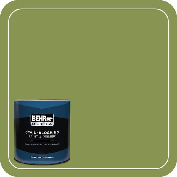 BEHR ULTRA 1 qt. #M350-6 Frog Satin Enamel Exterior Paint & Primer