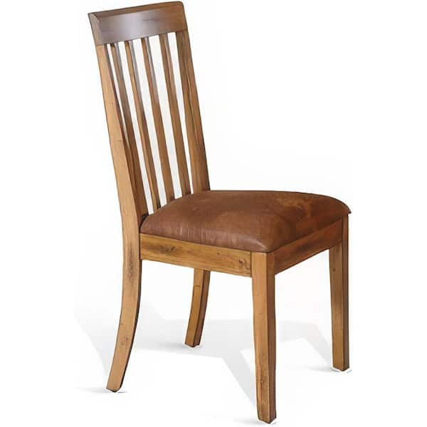 HOME IMPORTS EMPORIUM Brown/Light Brown Fabric Upholstered Wood Frame Dining Chair, Sturdy Dining Chair for Dining Rooms