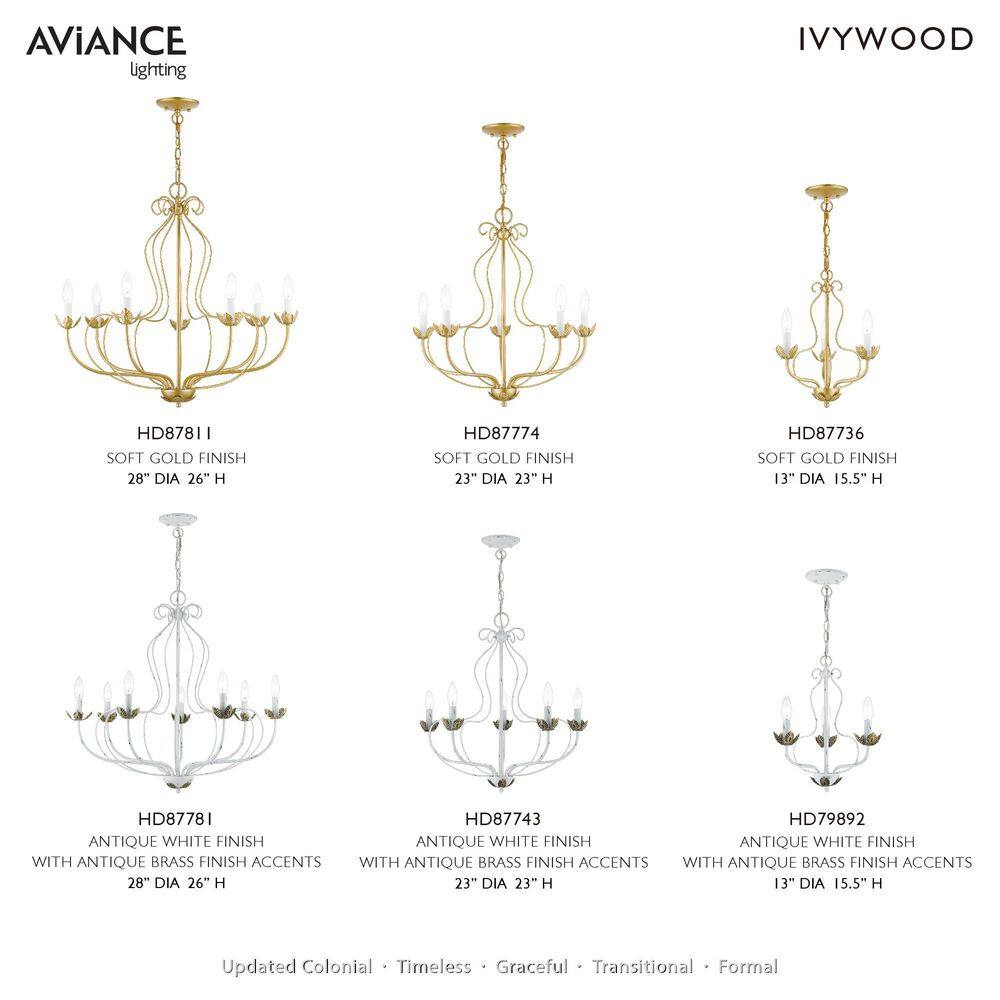 Katarina Graceful Floral 7-Light Chandelier in Soft Gold