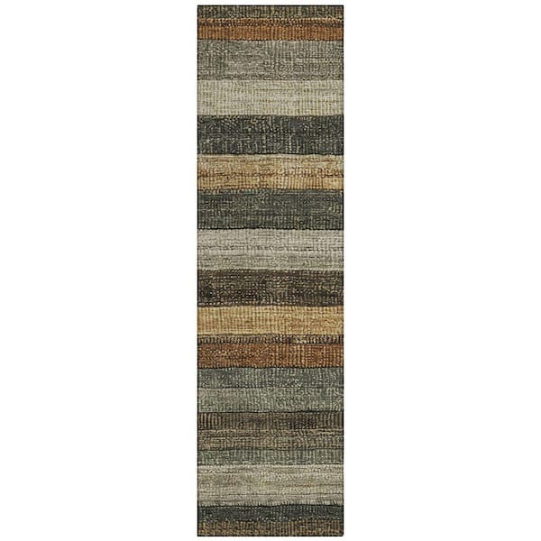 Chantille Machine Washable Indoor/Outdoor Abstract ACN1865 Khaki 2 ft. 3 in. x 7 ft. 6 in. Runner Rug