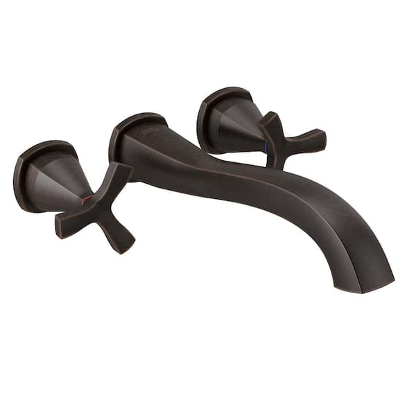 Delta Stryke 2-Handle Wall Mount Tub Filler Faucet Trim Kit in Venetian Bronze (Valve Not Included)