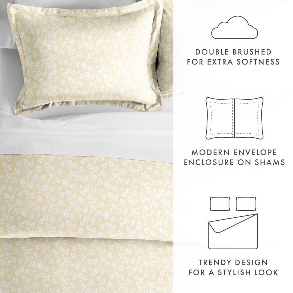 Ivory Twin/Twin XL Microfiber Wheatfield Duvet Cover Set