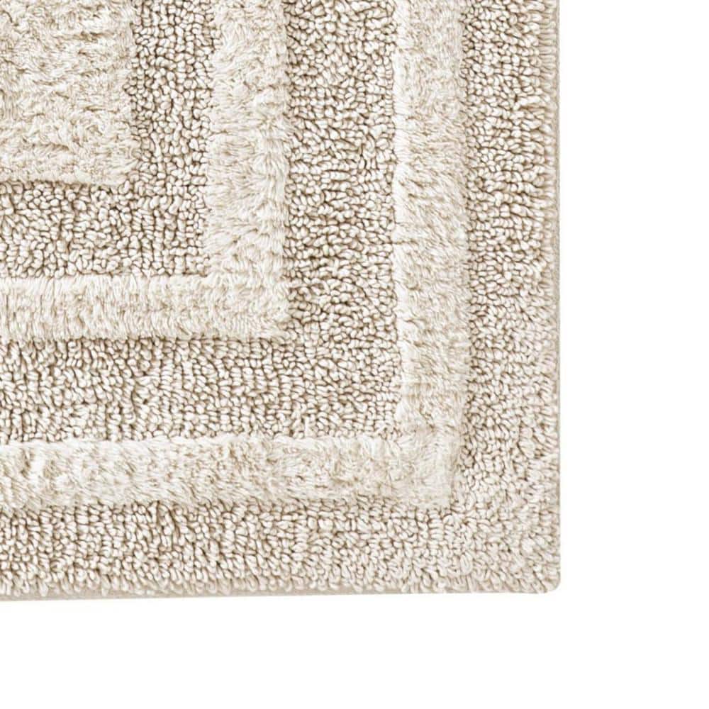 Logan Light Beige Cotton Bath Runner Rug
