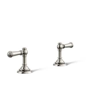 Artifacts Bathroom Sink Lever Handles in Vibrant Polished Nickel