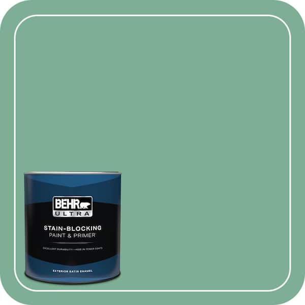 BEHR ULTRA 1 qt. #MQ6-12 Nature Green Satin Enamel Exterior Paint & Primer
