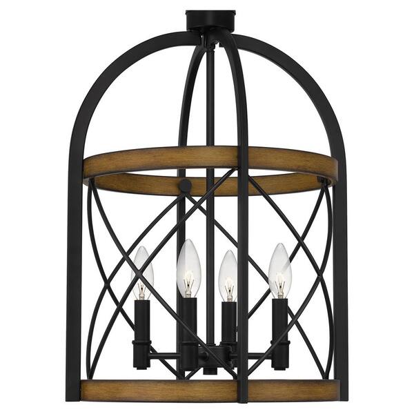 Park Harbor PHEL4900 Ash/Iron Cedar Manor 4-Light 15W Outdoor Pendant