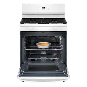 30 in. 4 Burners Freestanding Gas Range in White with No Preheat Mode