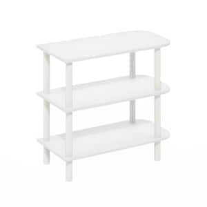 Turn-N-Tube 21.85 in. H 12-Pair White/White Wood Shoe Rack