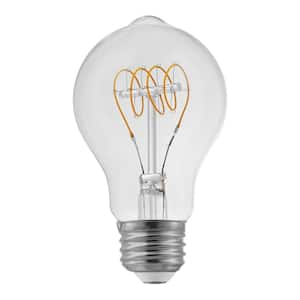 40-Watt Equivalent AT19 Dimmable Horizontal Filament LED Vintage Edison Light Bulb Daylight (1-Pack)