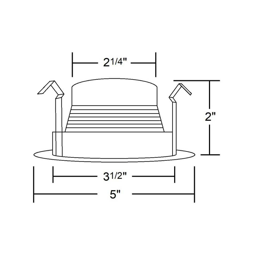 4-Inch Black Steel Recessed LED Baffle Trim