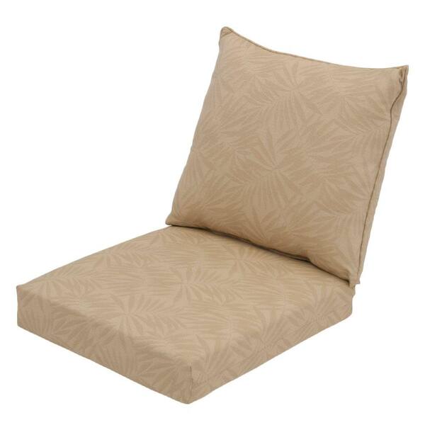 Hampton Bay 22 x 24 Outdoor Chair Cushion in Standard Roux Palm