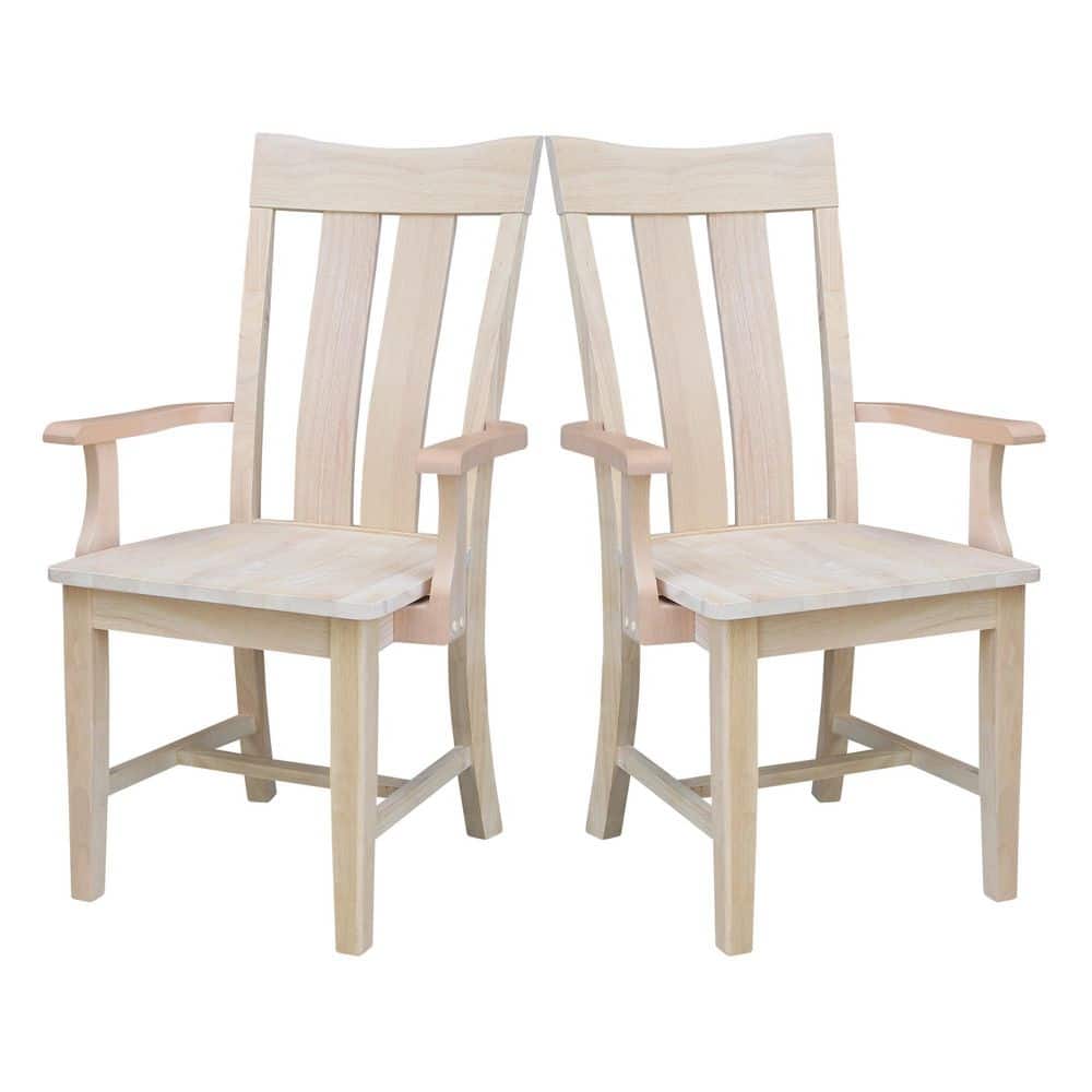 Eco-Friendly Beige Parawood Traditional Arm Chair