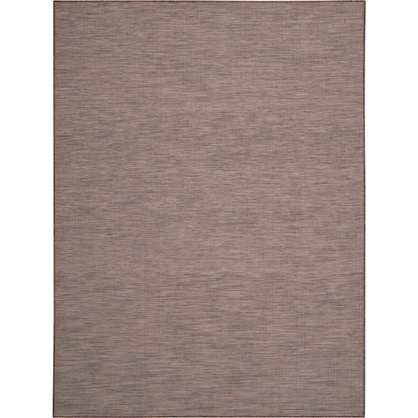 Positano Natural 8 ft. x 10 ft. Solid Modern Indoor/Outdoor Patio Area Rug