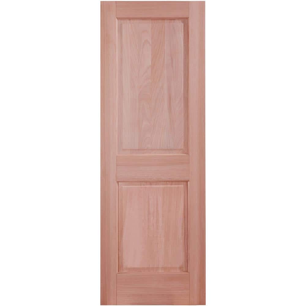 24 in. x 80 in. 2-Panel Solid Core Unfinished Mahogany Wood Interior Door S
