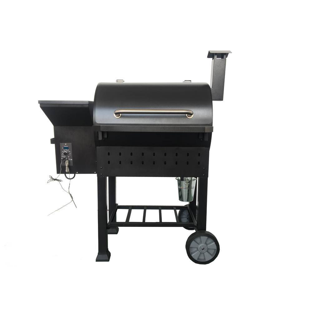 GRILLFEST 655 Wood Pellet Grill in Black with 2 Meat Probes ...