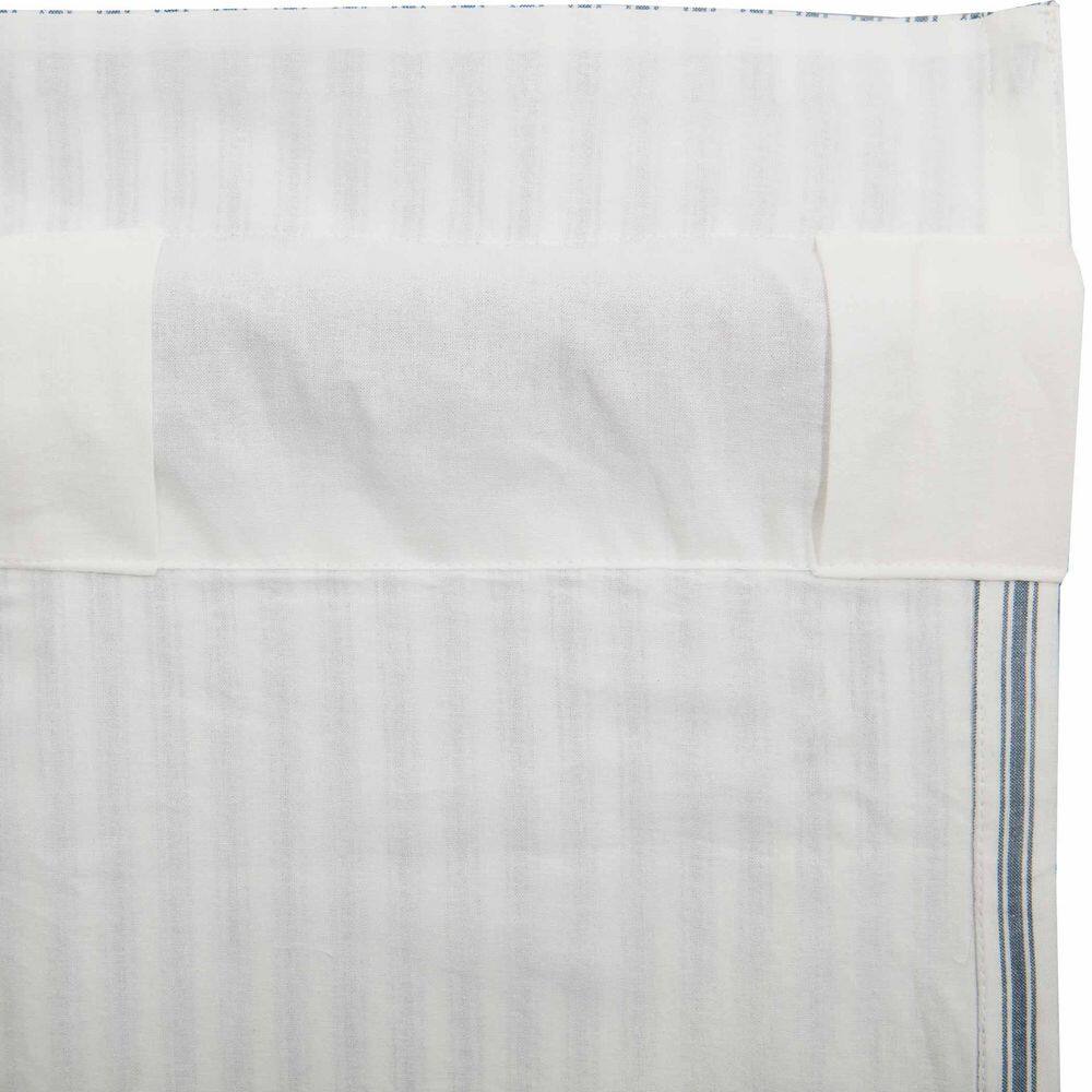 Denim Blue and White Striped Cotton Valance 16x72