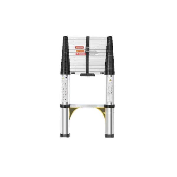Relax Ladder KIWDZFU 33 in. H Aluminum Telescoping Ladder 1-Button Retraction with ...