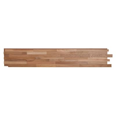 1/2 in. x 7-7/8 in. x 47-1/4 in. Oak 3D Solid Hardwood Interlocking Wall Plank