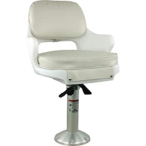 Yachtsman Fixed Height Chair Package, Seat with Armrest And Cushions, Pedestal with Base And Locking Slide/Swivel