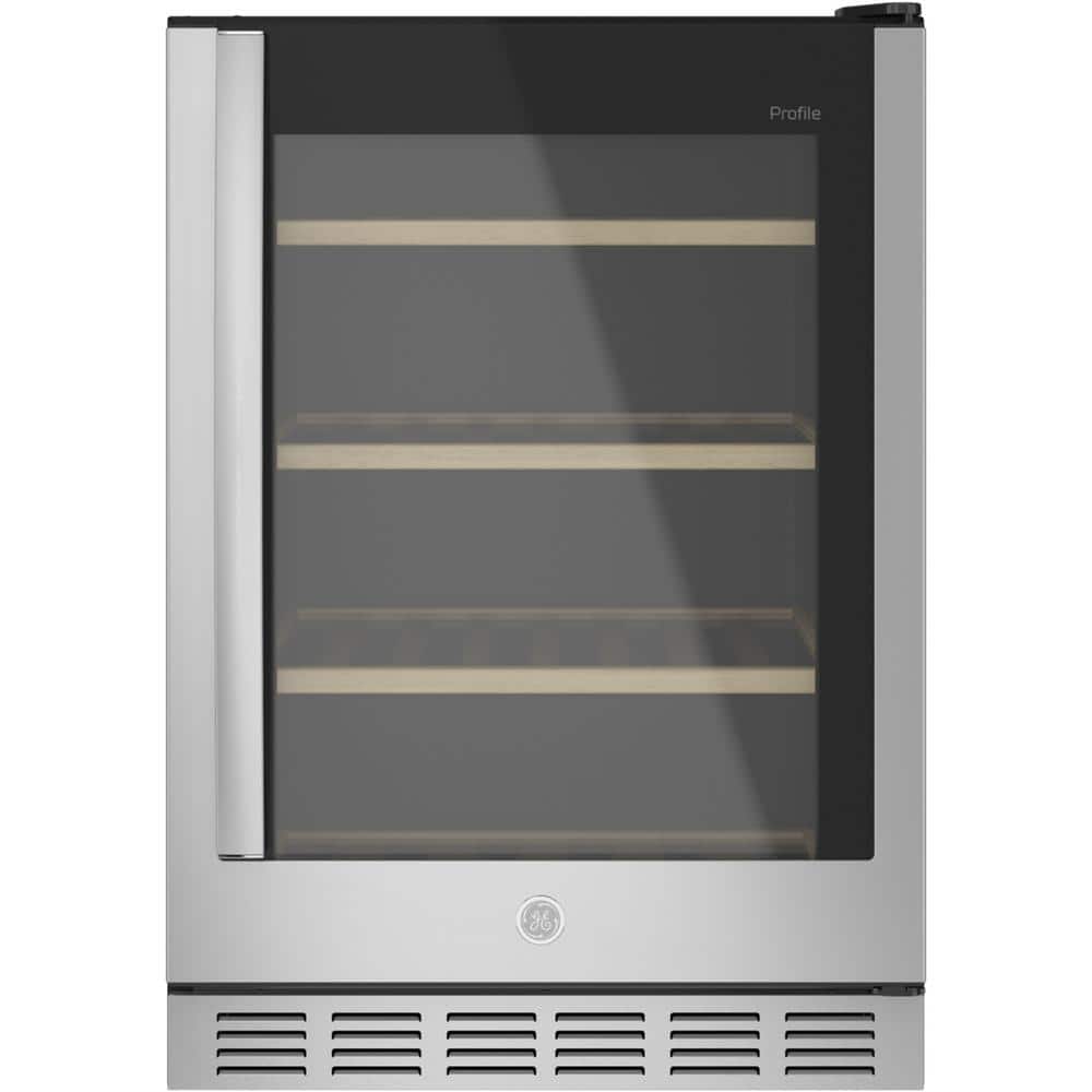 Profile 23.5 in. 52-Bottle and 155-Can Beverage Cooler in Stainless Steel