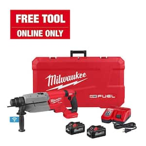 M18 FUEL ONE-KEY 18V Lithium-Ion Brushless Cordless 1-1/4 in. SDS-Plus D-Handle Rotary Hammer Kit w/(2) 6.0 Ah Batteries