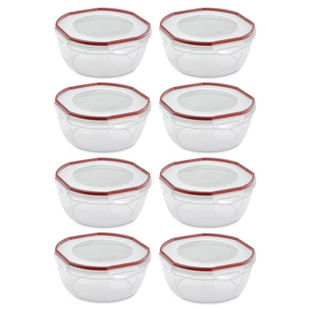 Sterilite Plastic Ultra Seal 4.7 Qt Plastic Food Storage Bowl Container