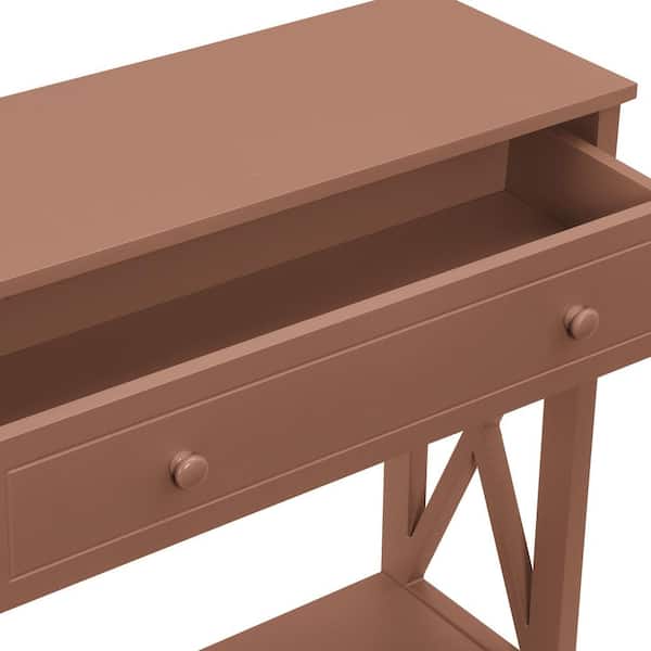 Convenience Concepts Oxford - Tavolo Da Ingresso Con Mensola In Vetro E Cromo - 80x29,8x76,2 Cm - 2