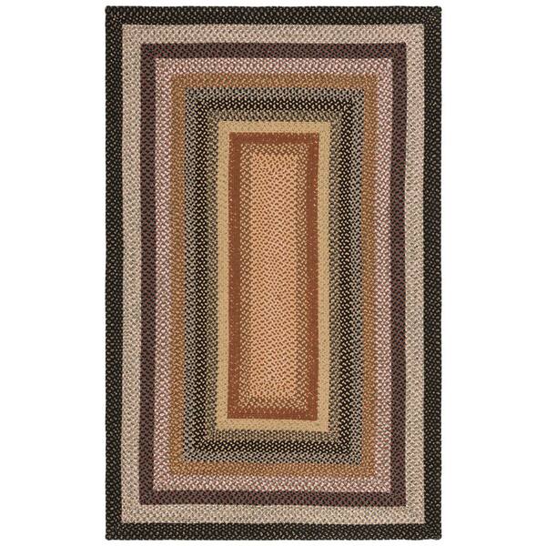 SAFAVIEH Braided Multi Machine 5 ft. x 8 ft. Machine Washable Border Interlaced Area Rug