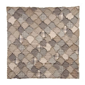 Smoky Mountain Taupe Cotton Throw