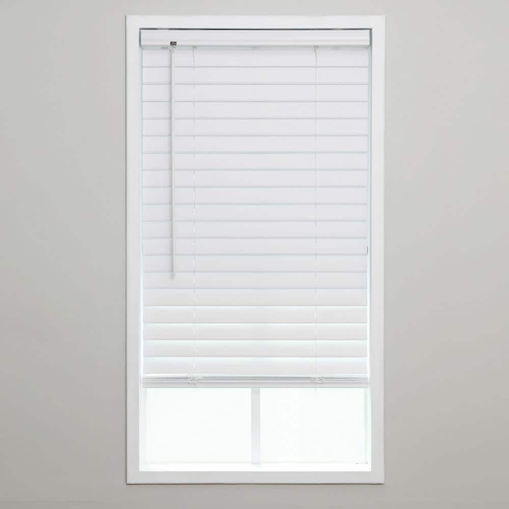 Eclipse White Cordless Room Darkening Venetian Vinyl Blinds with 2 in ...