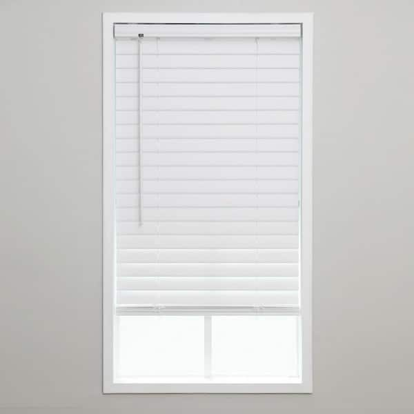 Eclipse White Cordless Room Darkening Venetian Vinyl Blinds with 2 in. Slats - 45.5 in. W x 48 in. L