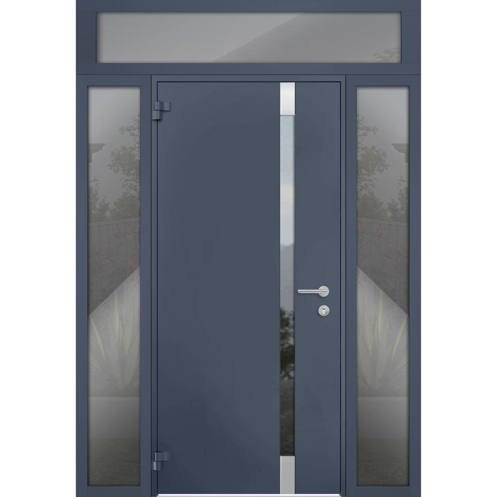 6777 60 in. x 96 in. Left Hand/Outswing Tinted Glass Gray Graphite Steel Prehung Front Door with Hardware price history on PriceWatchPro